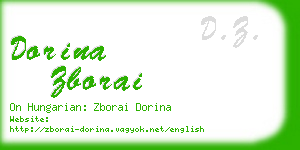 dorina zborai business card